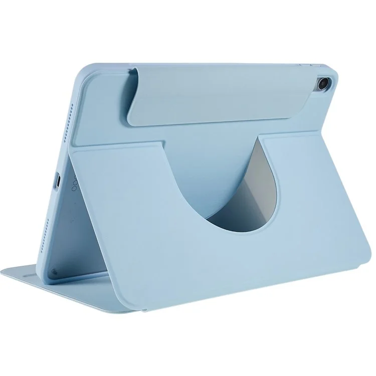 For iPad Air 10.9 inch (2020)/(2022) Skin-touch 2 in 1 Detachable Shockproof Case 360-degree Rotating Tablet Cover with Stand - Sky Blue