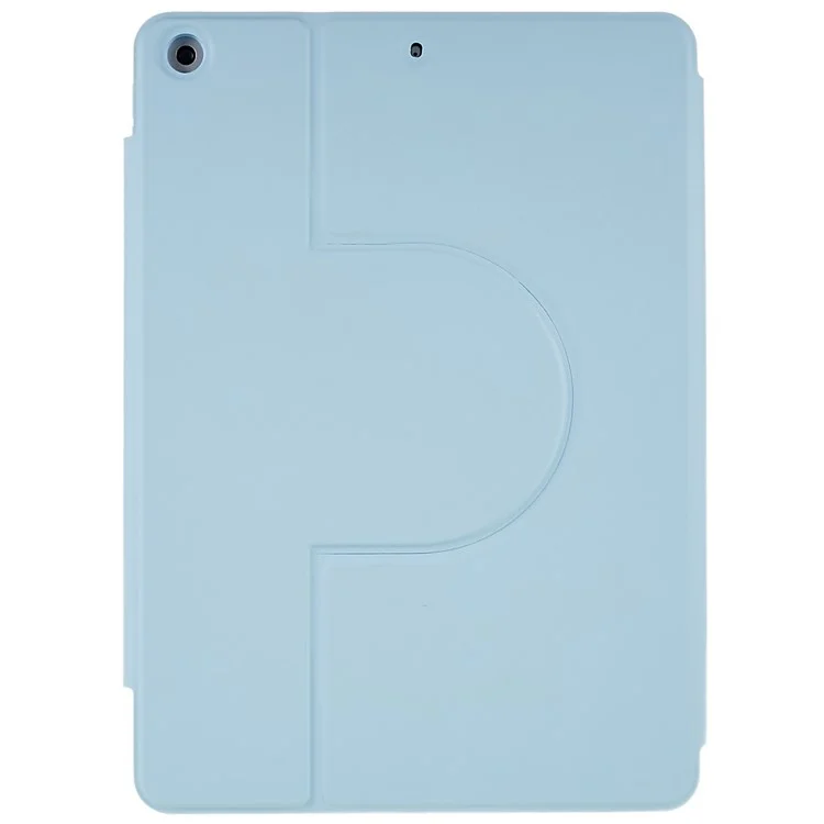 For iPad 10.2 (2021)/(2020)/(2019) Scratch Resistant Case 2 in 1 Detachable Skin-touch Tablet Stand Cover Support 360-degree Rotating - Sky Blue