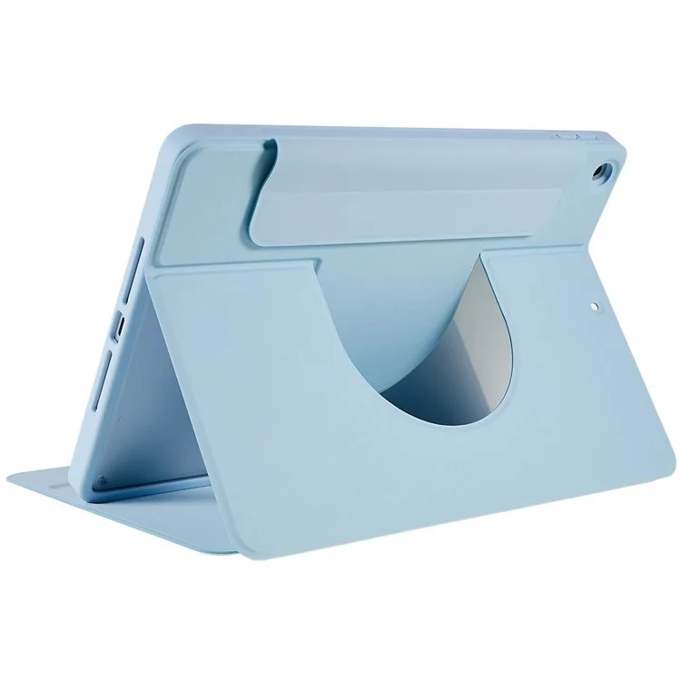 Pour IPad 10.2 (2021) / (2020) / (2019) Case Résistant Aux Rayures 2 En 1 Tablette À Tactile De La Peau Détachable Tablette Support 360 Degrés Rotation - Bleu Ciel