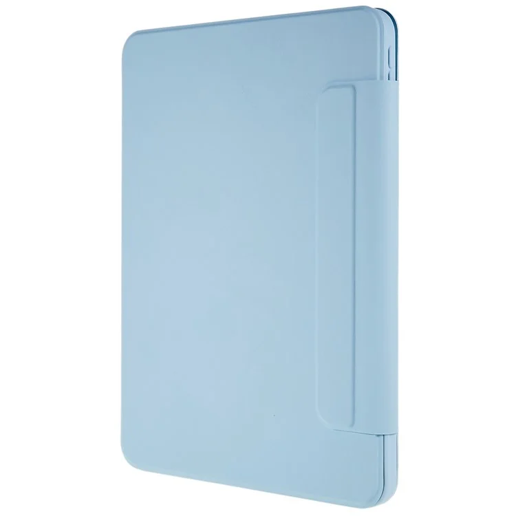 For iPad Pro 12.9 (2022) / (2021) / (2020) / (2018) Skin-touch Shockproof Case 360-degree Rotating 2 in 1 Detachable Tablet Cover with Stand - Sky Blue