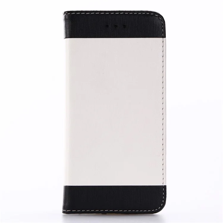 For iPhone 8 / 7 4.7 inch Silk Grain Magnetic Leather Wallet Stand Cover - White