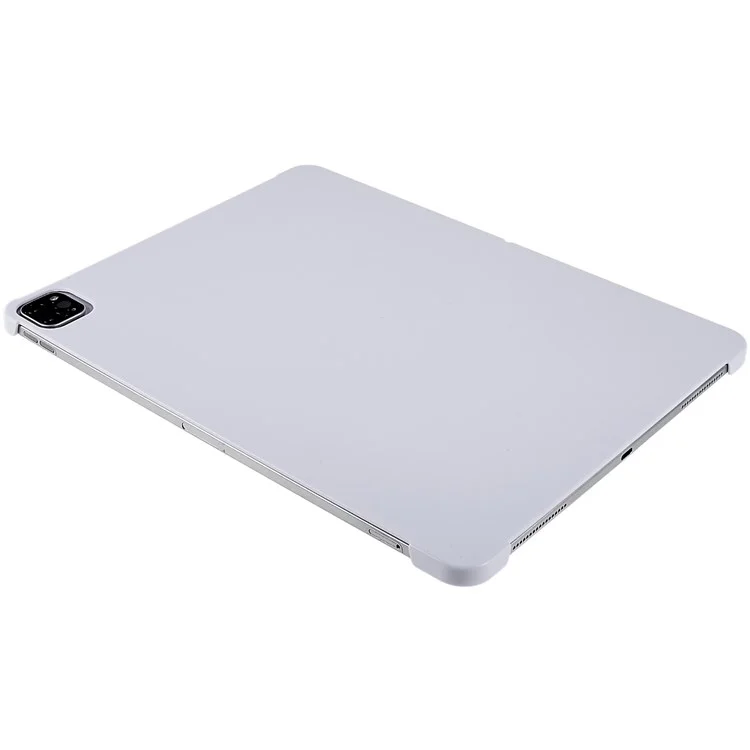 Pour Apple IPad Pro 12,9-pouce (2018) / (2020) / (2021) Coque Mince Mince PC Couvercle Anti-rayures De Couleur Unie - Blanche