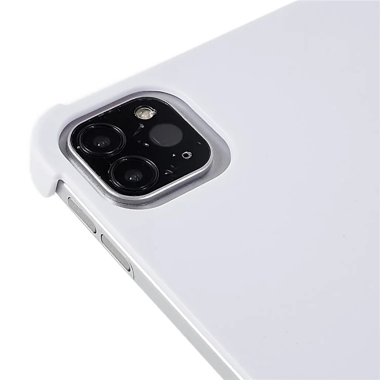 Pour Apple IPad Pro 12,9-pouce (2018) / (2020) / (2021) Coque Mince Mince PC Couvercle Anti-rayures De Couleur Unie - Blanche