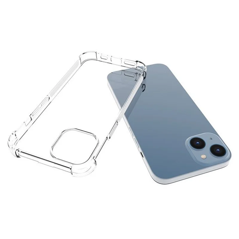 For iPhone 14 6.1 inch Thickened Four Corners Anti-drop TPU Cover Non-slip Phone Case