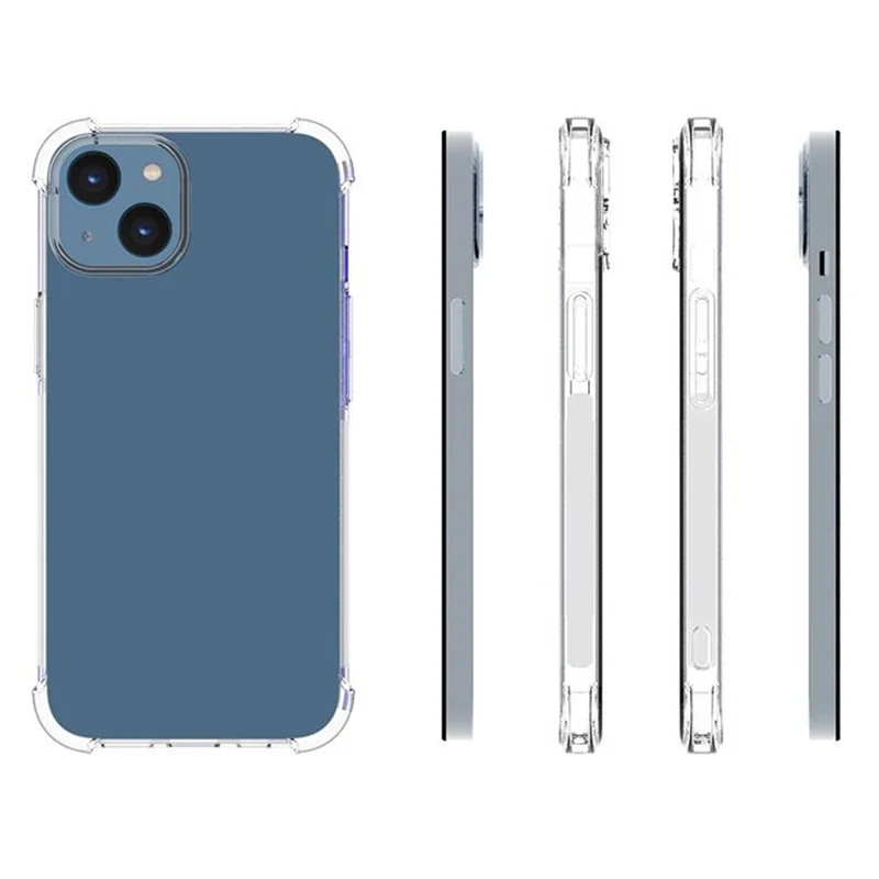 For iPhone 14 6.1 inch Thickened Four Corners Anti-drop TPU Cover Non-slip Phone Case