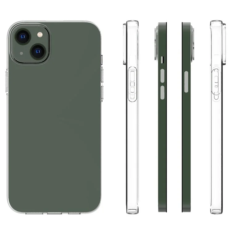 For iPhone 14 6.1 inch Crystal Clear Soft TPU Case Anti-scratch Protective Phone Cover