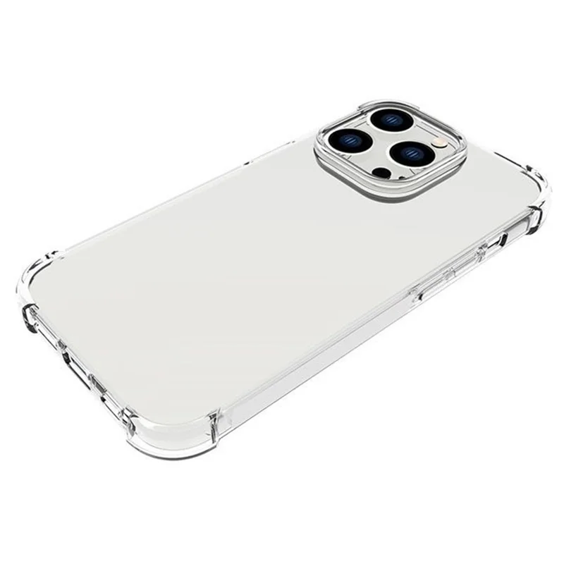 For iPhone 14 Pro 6.1 inch Thickened Corners Drop-proof TPU Cover Anti-slip Transparent Phone Case