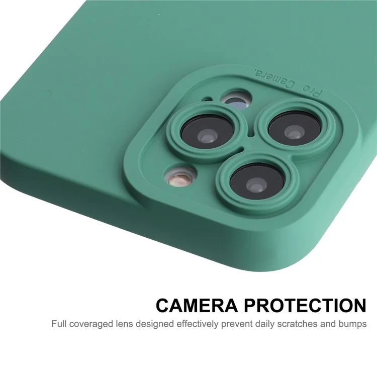 ENKAY HAT PRINCE For iPhone 13 Pro Max 6.7 inch Liquid Silicone Soft Phone Case Precise Cutout Camera Lens Protection Cover - Green