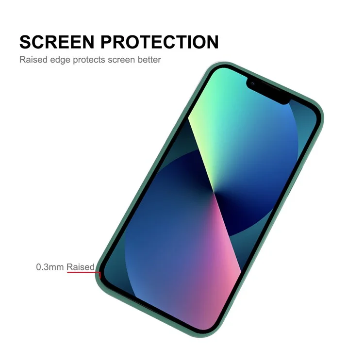 Enkay Hat Prince Para Iphone 13 6,1 Polegadas Anti-drop Liquid Silicone Case Precise Cretout Camera Protection Soft Tone - Verde