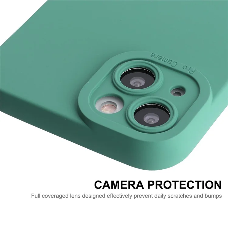Enkay Hat Prince Para Iphone 13 6,1 Polegadas Anti-drop Liquid Silicone Case Precise Cretout Camera Protection Soft Tone - Verde