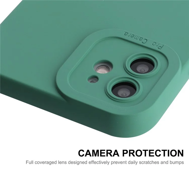 ENKAY HAT PRINCE Liquid Silicone Case for iPhone 12 6.1 inch, Precise Cutouts Slim Fit Shockproof Protective Back Cover - Green