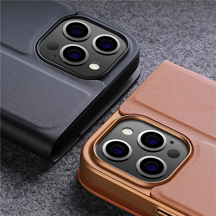 Custodia Per Cellulare Serie X-level III Per Iphone 12 Pro Max 6,7 Pollici, Portafoglio Per Supporto Per Coperchio Per Telefono PC Anti-scratch + PC - Marrone