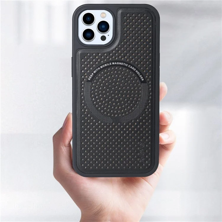 X-LEVEL Magic Magnets II Series Phone Case for iPhone 13 Pro 6.1 inch Compatible with MagSafe Wireless Charging, Hard PC Soft TPU Heat Dissipation Cover - Wine Red