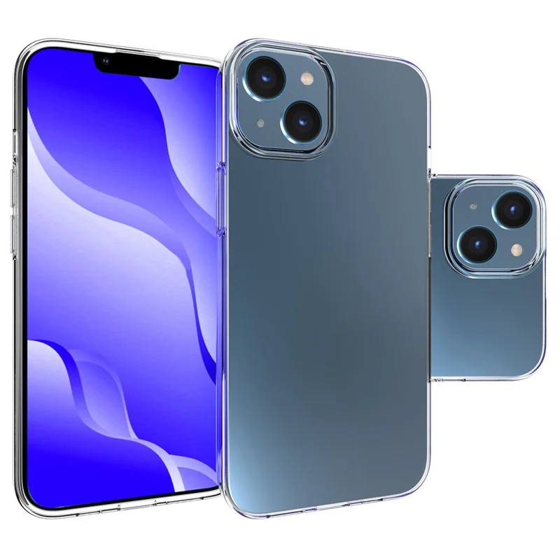 10Pcs/Pack Cellphone Case for iPhone 14 6.1 inch, Precise Cutouts Clear TPU Inner Watermark-Free Phone Cover