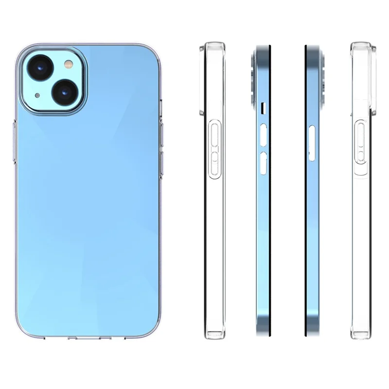 10Pcs/Pack Cellphone Case for iPhone 14 6.1 inch, Precise Cutouts Clear TPU Inner Watermark-Free Phone Cover