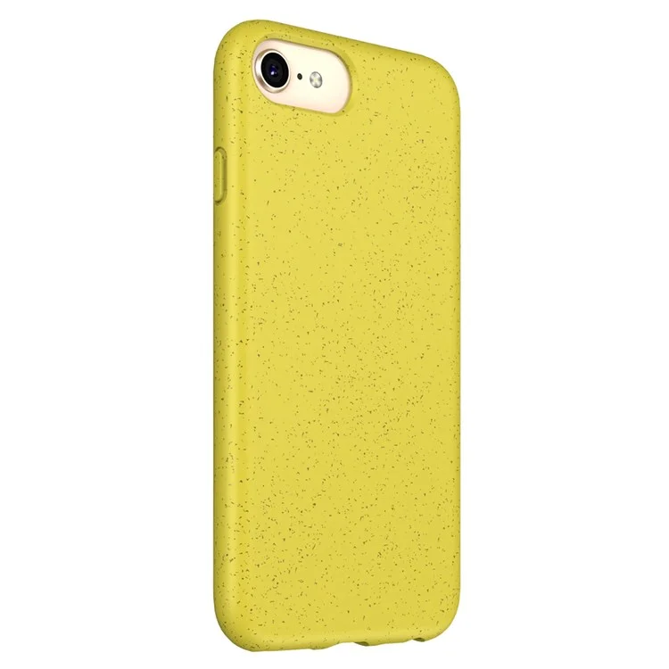 For iPhone 7 / 8 4.7 inch / SE (2020) / SE (2022) Starry Sky Series Soft TPU Drop Protection Case Biodegradable Wheat Straw Smooth Tough Matte Back Cover - Yellow