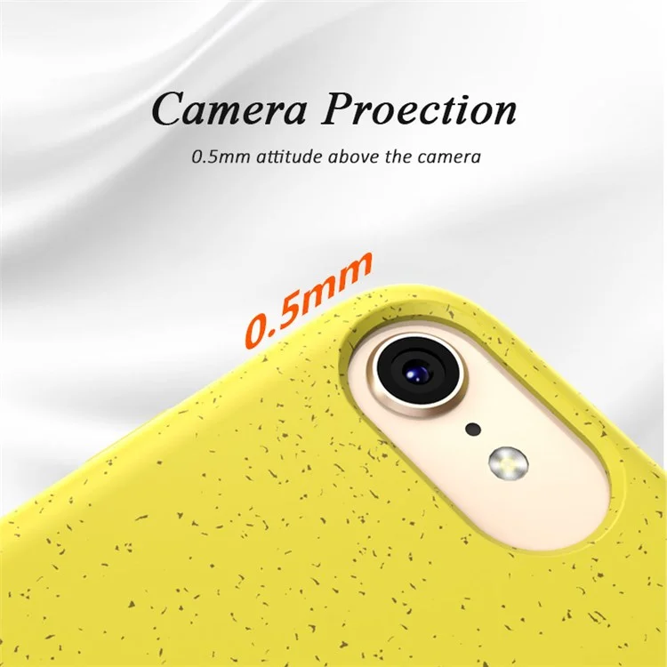 For iPhone 7 / 8 4.7 inch / SE (2020) / SE (2022) Starry Sky Series Soft TPU Drop Protection Case Biodegradable Wheat Straw Smooth Tough Matte Back Cover - Yellow