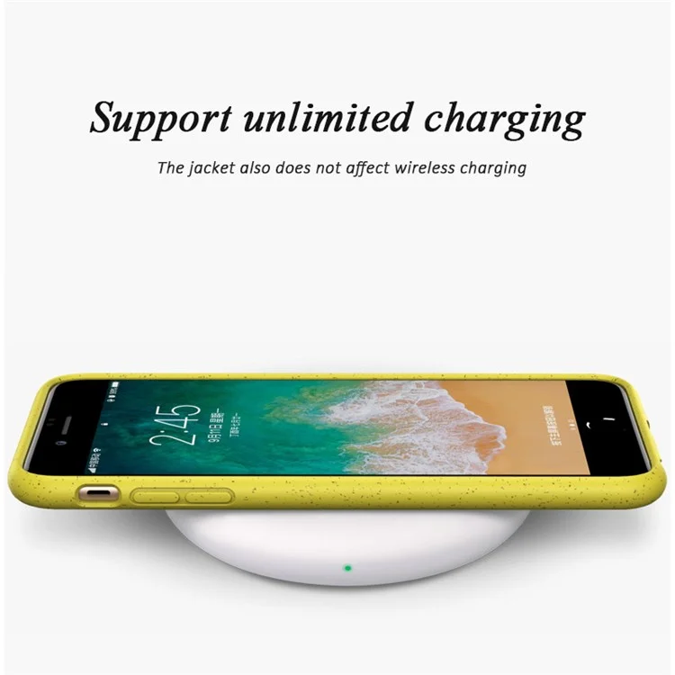 For iPhone 7 / 8 4.7 inch / SE (2020) / SE (2022) Starry Sky Series Soft TPU Drop Protection Case Biodegradable Wheat Straw Smooth Tough Matte Back Cover - Yellow
