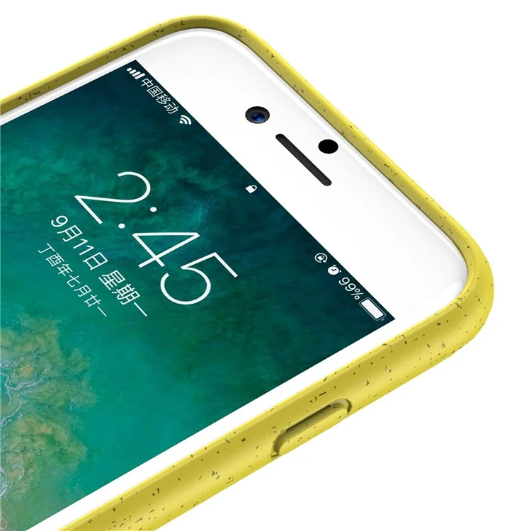 For iPhone 7 / 8 4.7 inch / SE (2020) / SE (2022) Starry Sky Series Soft TPU Drop Protection Case Biodegradable Wheat Straw Smooth Tough Matte Back Cover - Yellow