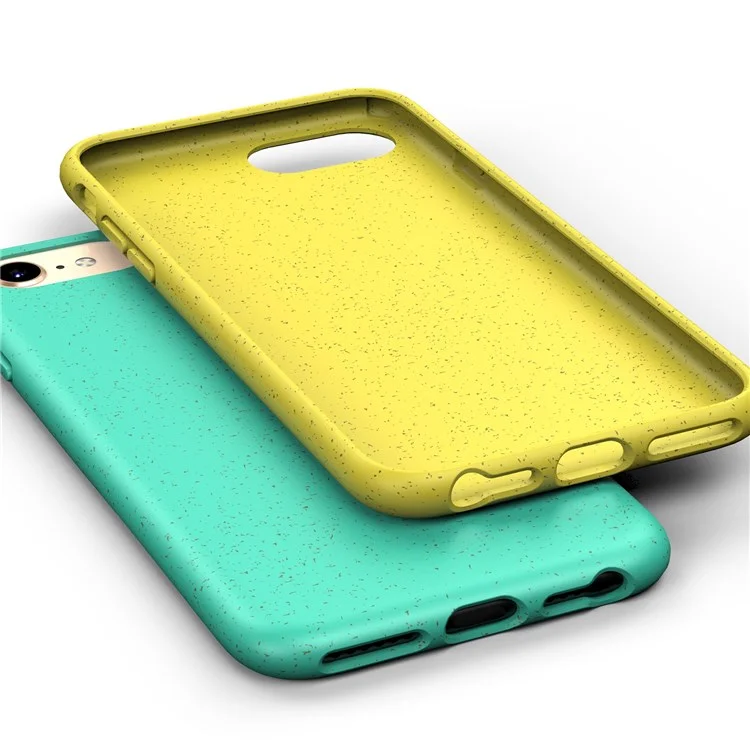 For iPhone 7 / 8 4.7 inch / SE (2020) / SE (2022) Starry Sky Series Soft TPU Drop Protection Case Biodegradable Wheat Straw Smooth Tough Matte Back Cover - Yellow