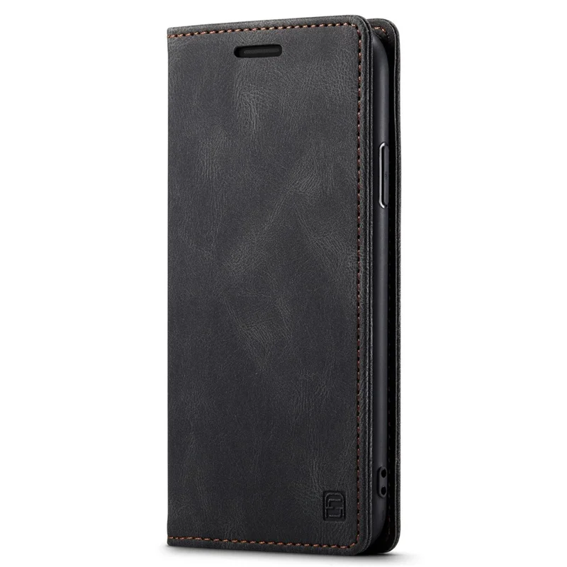AUTSPACE A01 Series for iPhone 11 Pro Max 6.5 inch PU Leather Case RFID Blocking Wallet Stand Flip Cover - Black