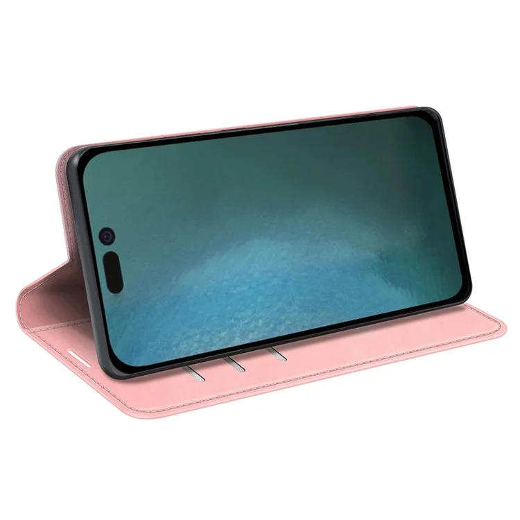 Para Iphone 14 6.1 Pulgadas de Touch de Piel de Cuero - Rosado
