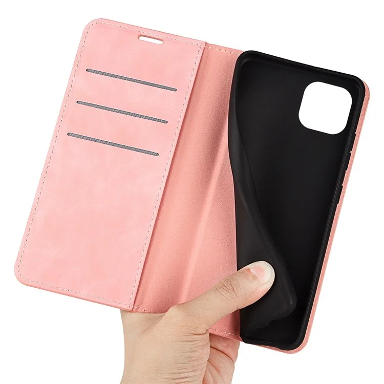 Para Iphone 14 6.1 Pulgadas de Touch de Piel de Cuero - Rosado