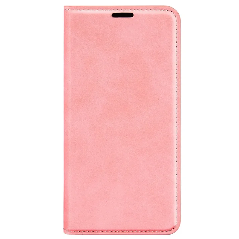 For iPhone 14 Plus 6.7 inch Skin Touch Feeling Folio Flip Leather Case Mobile Phone Stand Wallet Protective Cover - Pink