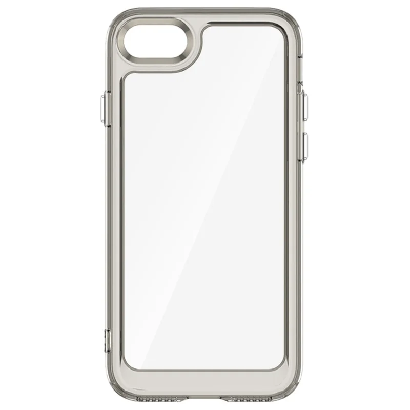Dla iPhone 7/8/SE (2020)/SE (2022) Niezależne Przyciski Absorpcja Wstrząsów Obudowa Telefoniczna Hybrydowa TPU+Akrylowa - Przezroczysty Szary