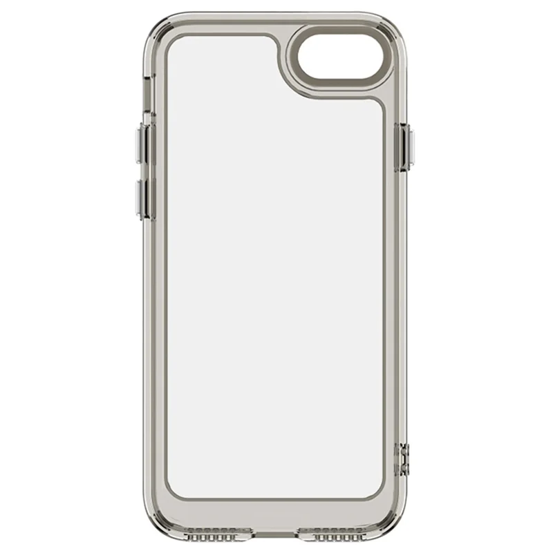 Dla iPhone 7/8/SE (2020)/SE (2022) Niezależne Przyciski Absorpcja Wstrząsów Obudowa Telefoniczna Hybrydowa TPU+Akrylowa - Przezroczysty Szary
