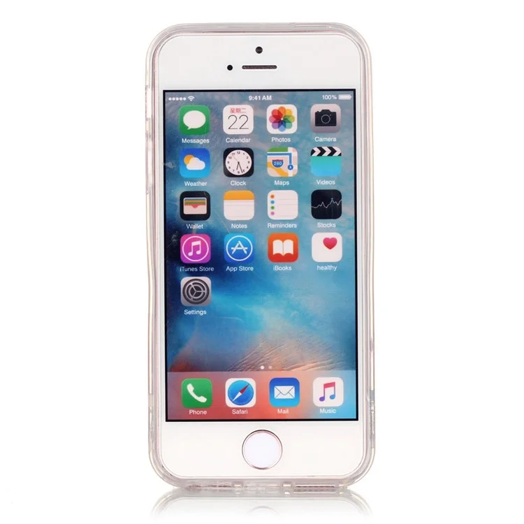 Clear IMD TPU Gel Cover for iPhone SE/5s/5 - Doughnuts