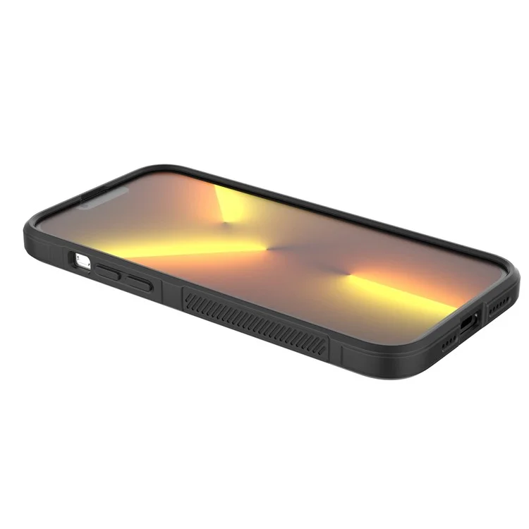 Pour iPhone 13 Pro Max 6,7 pouces Coque de protection arrière en TPU antichoc et robuste - Noir