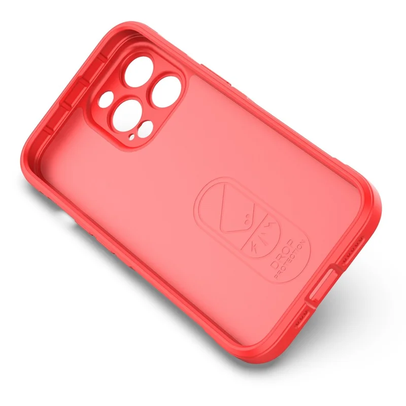 For iPhone 13 Pro 6.1 inch Anti-fall Rugged Back Shell Soft TPU Phone Protector Case - Red