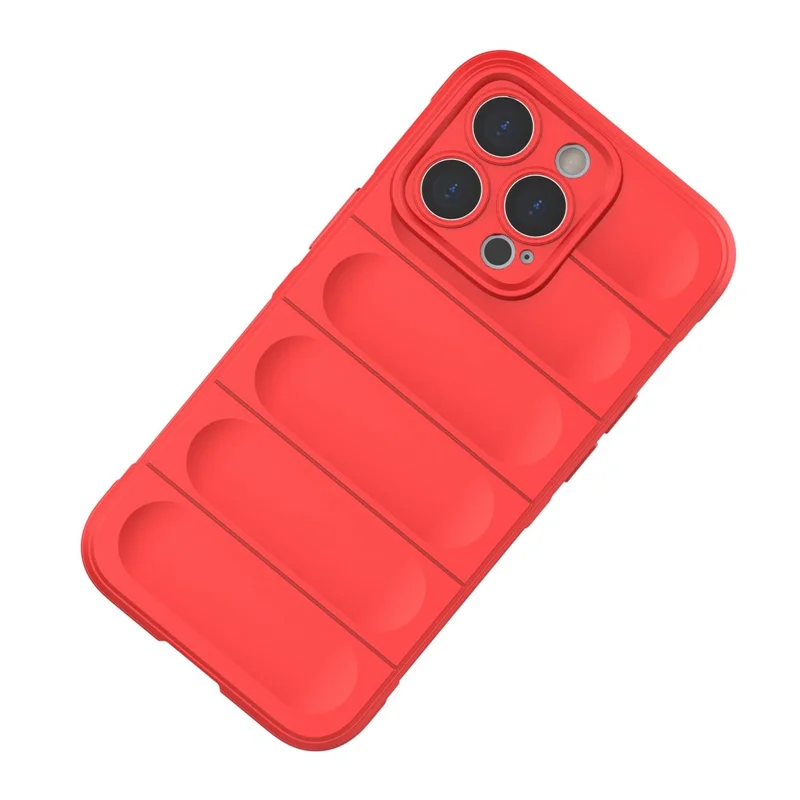 For iPhone 13 Pro 6.1 inch Anti-fall Rugged Back Shell Soft TPU Phone Protector Case - Red