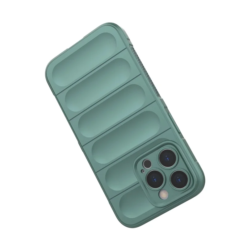 For iPhone 13 Pro 6.1 inch Anti-fall Rugged Back Shell Soft TPU Phone Protector Case - Light Grey