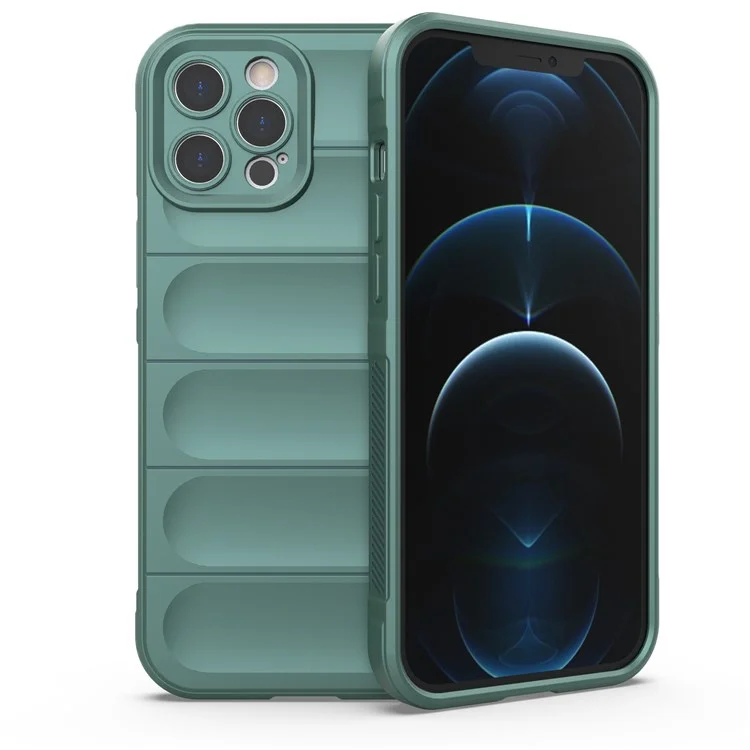 Per Iphone 12 Pro Max 6,7 Pollici TPU Phone Protector Case, Copertina di Guscio Posteriore Anti-cazzo. - Verde