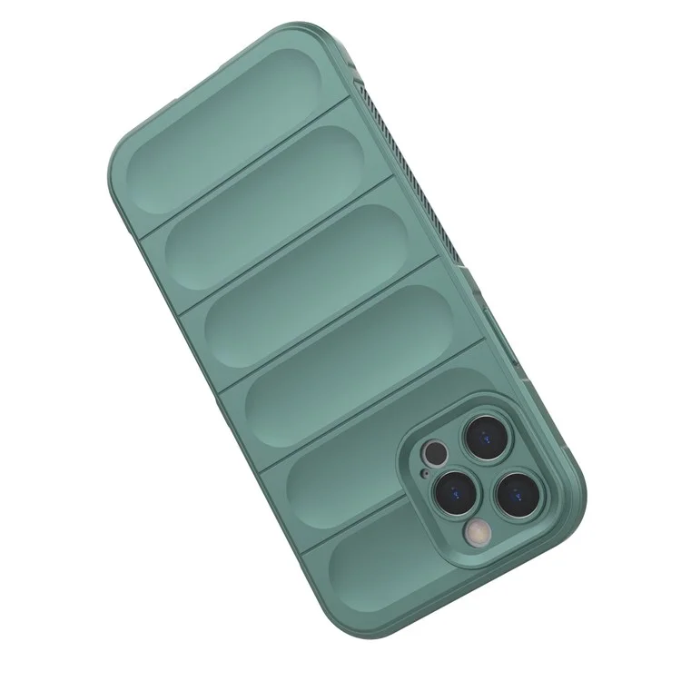 For iPhone 12 Pro Max 6.7 inch TPU Phone Protector Case, Anti-fall Rugged Back Shell Cover - Light Grey