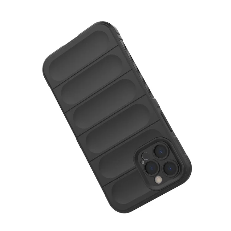 For iPhone 12 Pro 6.1 inch TPU Phone Protector Case, Collision Resistant Rugged Back Shell Cover - Black