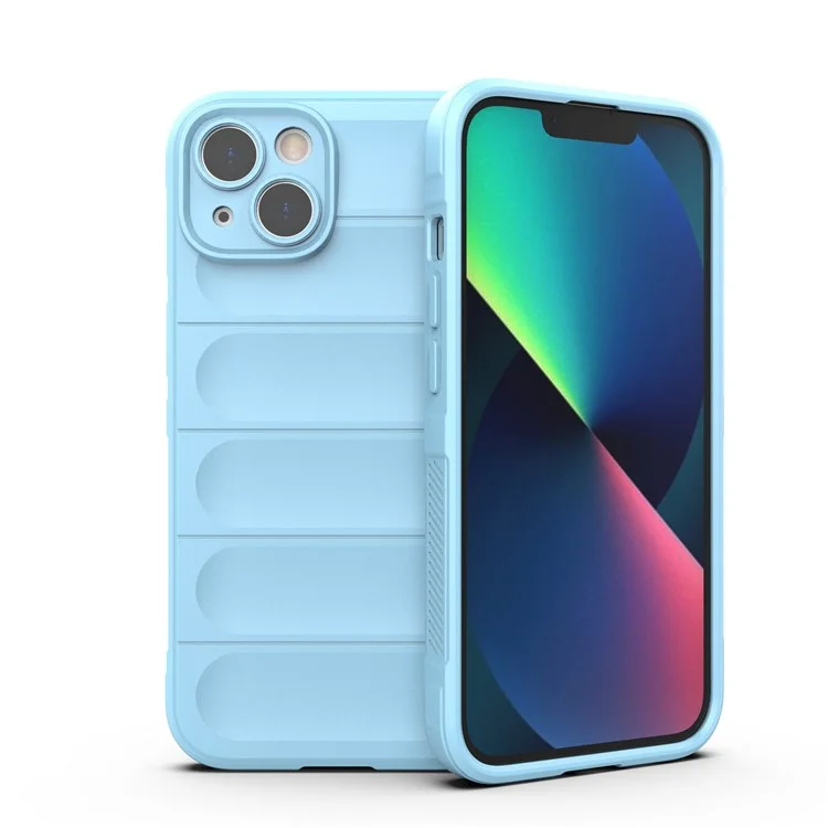 Per iPhone 13 6.1 pollici Bump Proof Rugged Back Shell Soft TPU Phone Protector Case - Baby Blue