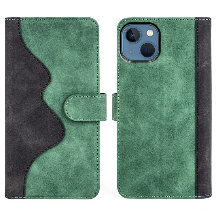 Для Iphone 14 6,1 Дюйма Pall Pression Design Design Design Case Case pu - Зеленый
