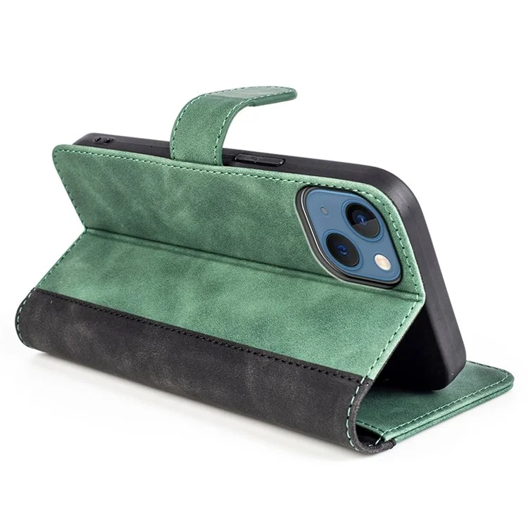 Для Iphone 14 6,1 Дюйма Pall Pression Design Design Design Case Case pu - Зеленый