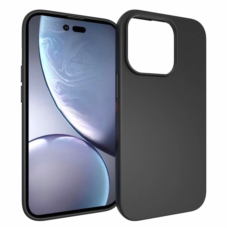 10pcs/pack TPU Soft TPU Telefono Per IPhone 14 Pro 6,1 Pollici, Copertura Protettiva Per Finitura Opaca A Doppia Faccia - Nero