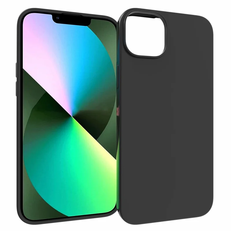 For iPhone 14 Plus 6.7 inch 10Pcs / Pack Dual-sided Matte Finish Soft TPU Phone Protective Case Drop-proof Cover - Black