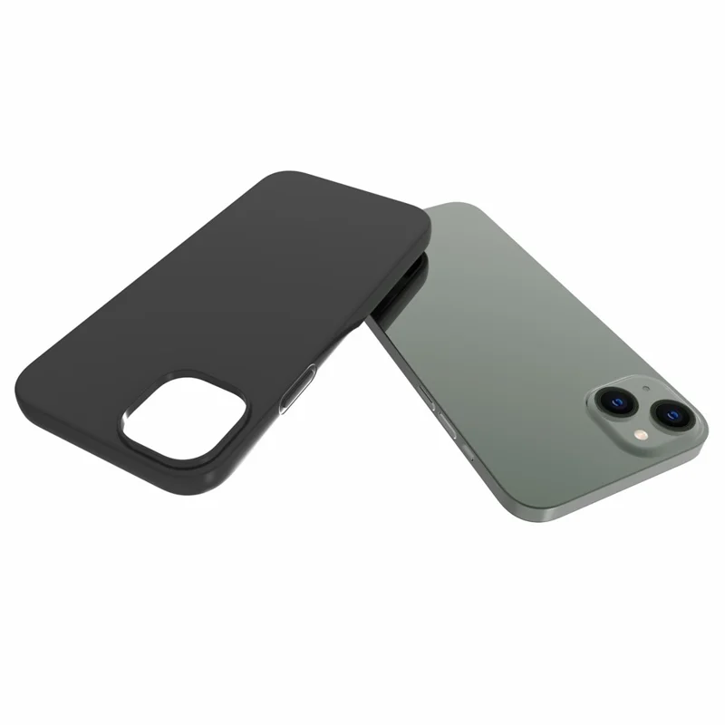 For iPhone 14 Plus 6.7 inch 10Pcs / Pack Dual-sided Matte Finish Soft TPU Phone Protective Case Drop-proof Cover - Black