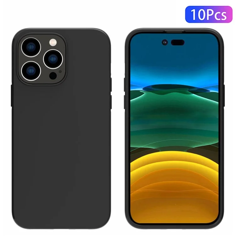 Per IPhone 14 Pro Max 6,7 Pollici 10pcs/pacchetto Doppio Lati-lati TPU Anti-scratch Telefon Cover - Nero