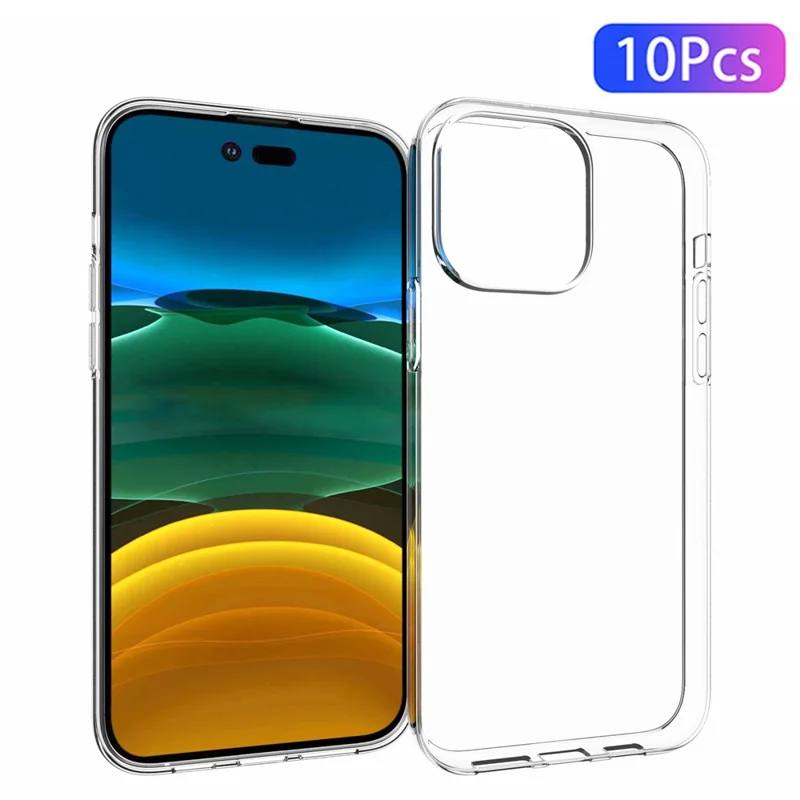Para iPhone 14 Pro Max 6,7 polegadas 10 unidades/pacote Case Protetora de TPU Transparente Sem Marcas de Água