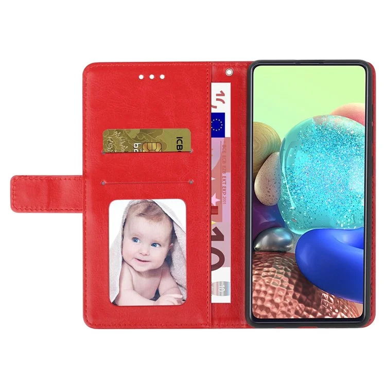 Para IPhone 14 Pro 6.1 Pulgadas Teléfono De Choque De Choque De 6.1 Pulgadas Cubierta De Cuero PU Líneas En Forma De Y Impresión De La Billetera Case De Teléfono - Rojo
