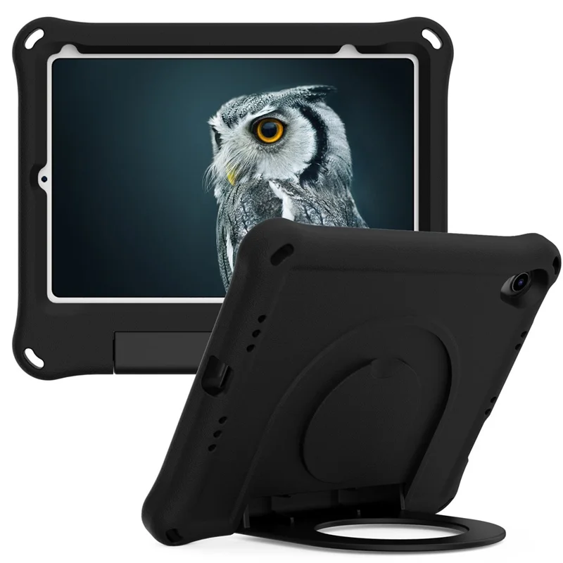 Étui pliable pour tablette EVA avec support intégré et anneau pour iPad mini (2024) / mini (2021), housse anti-choc - Noir