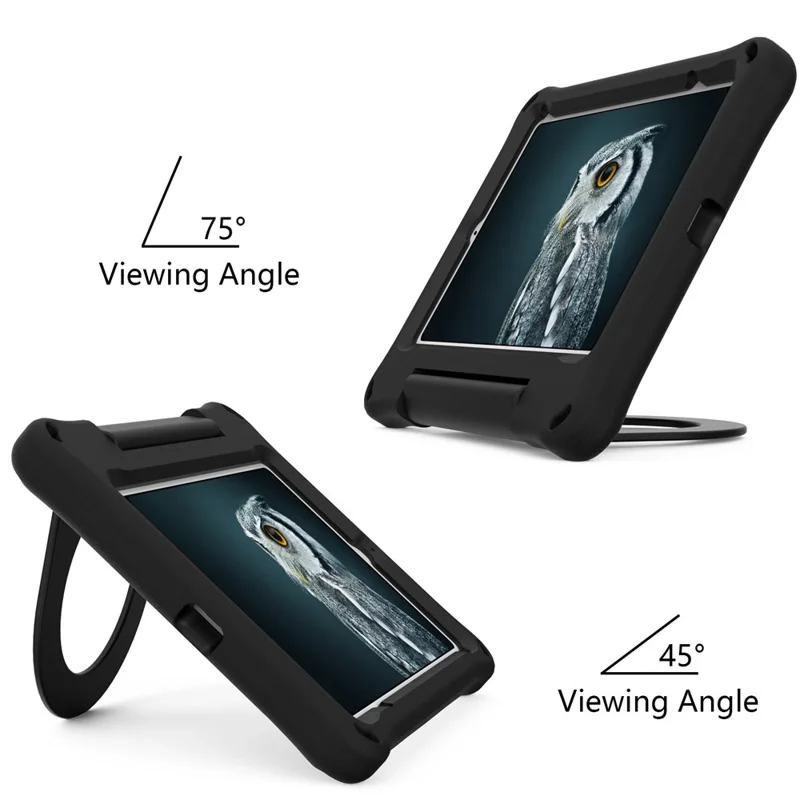 Étui pliable pour tablette EVA avec support intégré et anneau pour iPad mini (2024) / mini (2021), housse anti-choc - Noir