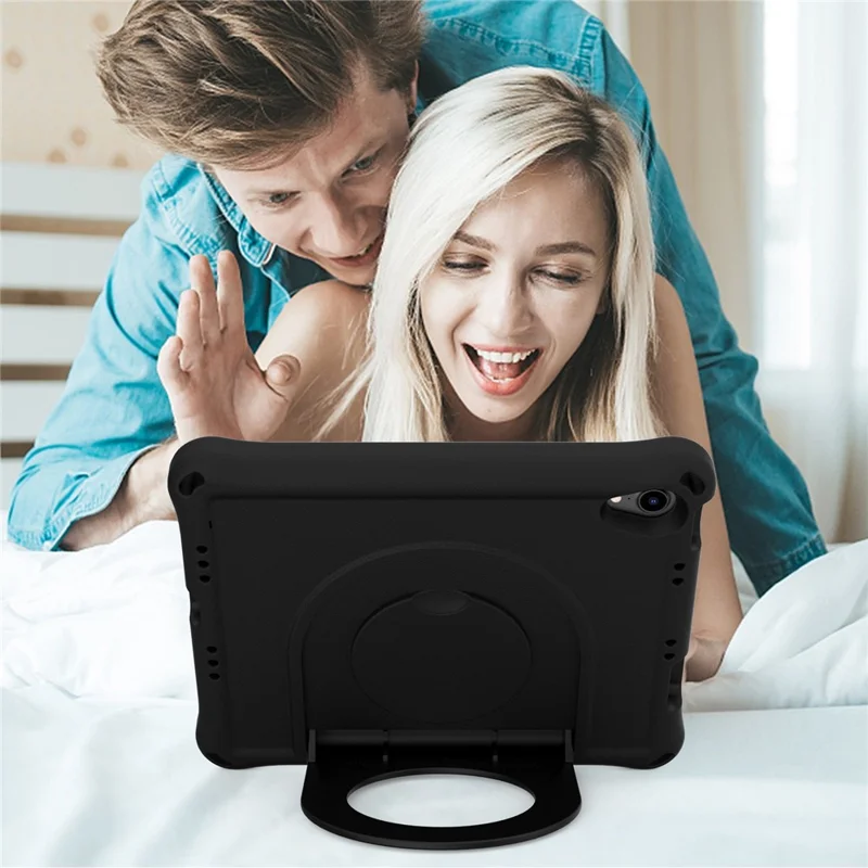 Étui pliable pour tablette EVA avec support intégré et anneau pour iPad mini (2024) / mini (2021), housse anti-choc - Noir